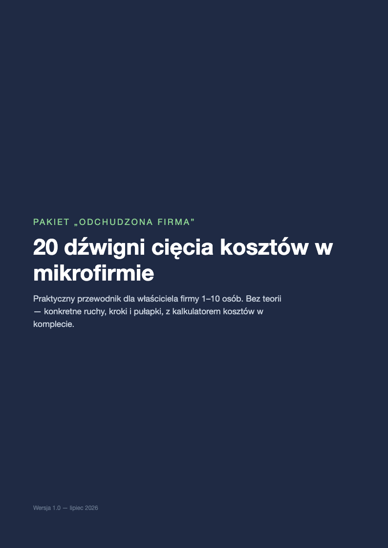 Przewodnik 20 dźwigni — okładka